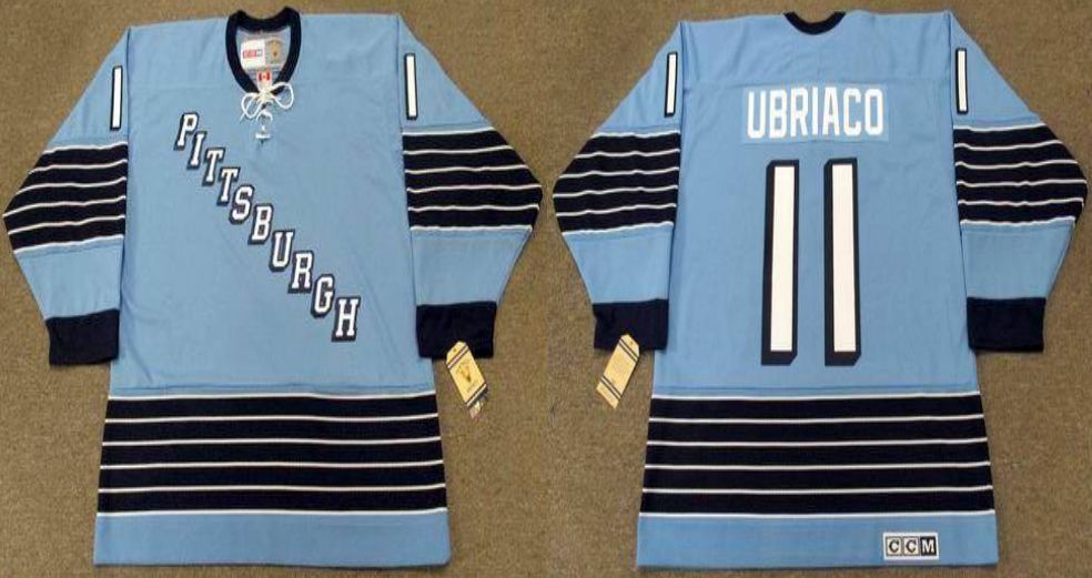 2019 Men Pittsburgh Penguins #11 Ubriaco Blue CCM NHL jerseys